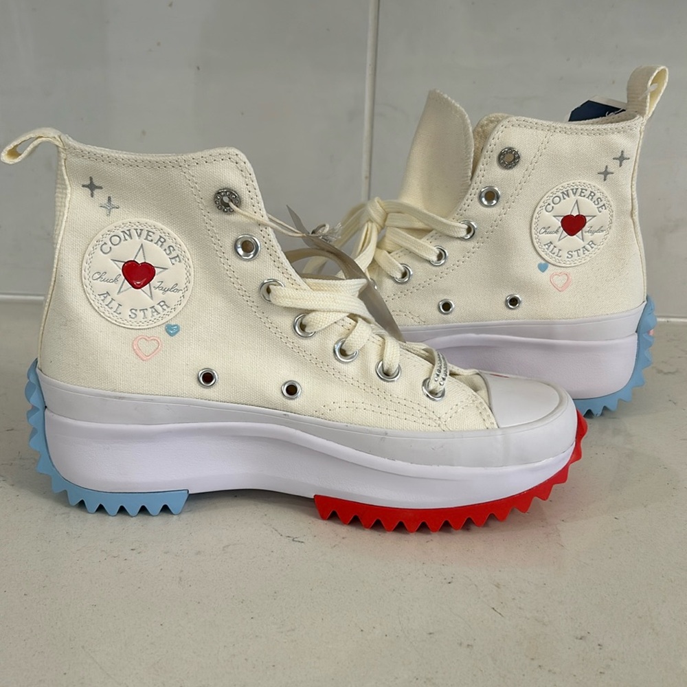 CONVERSE CHUCK TAYLOR RARE   Run Star Hike Platform Y2K HEART sneakers. - Picture 4 of 15